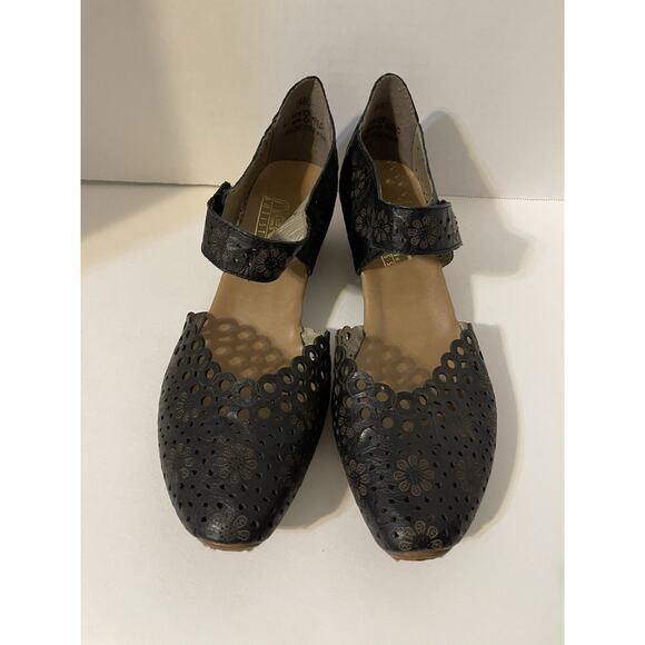Rieker antistress women's shoes Mary Jane Black leather upper size EU 40/ US 9.5 - Picture 2 of 16